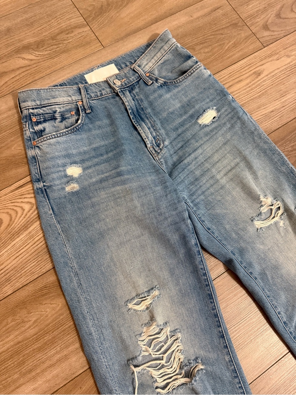 MOTHER jeans Lil dodger sneaker fray size 25 (petites) - Picture 3 of 6